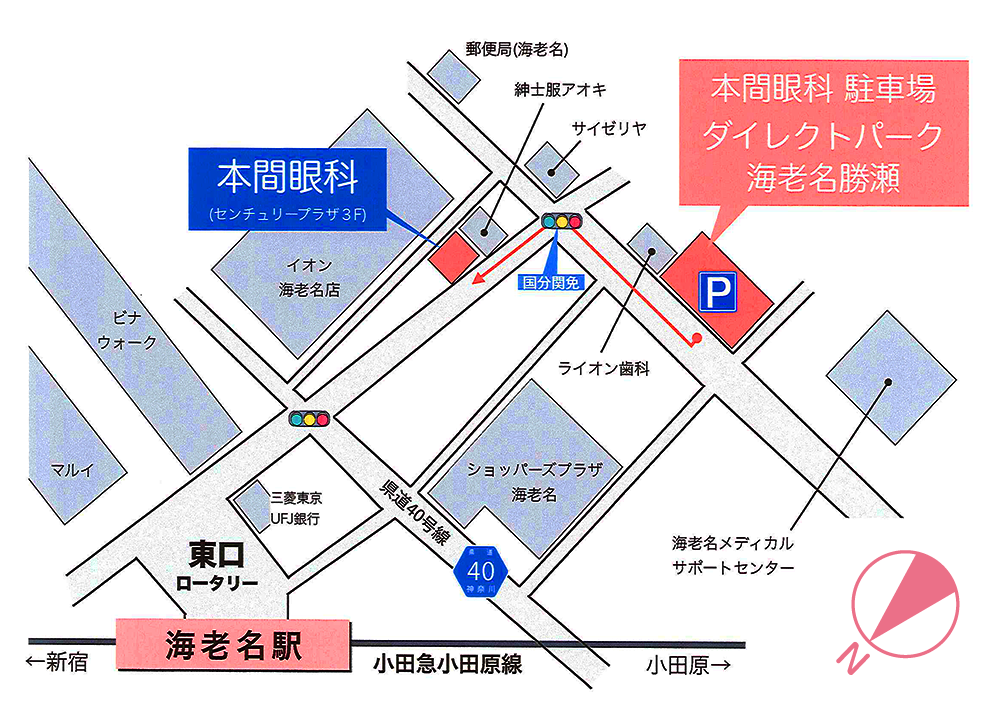 アクセス 海老名市の眼科なら 本間眼科